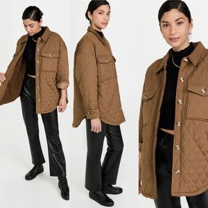 New GOOD AMERICAN Oversized Faux Sherpa Jacket Size Large